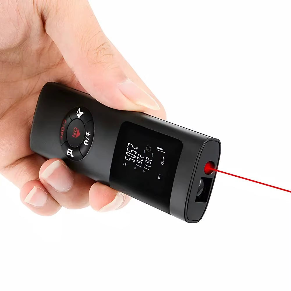 SmartMeasure 40M/60M Mini Laser Distance Meter – USB Rechargeable Handheld Rangefinder for Accurate Measurements