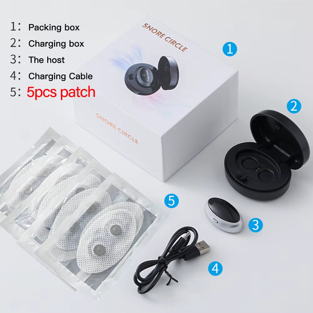 SmartSnore™ 5-Pair EMS Anti-Snoring Device – Breathe Easy, Sleep Deep