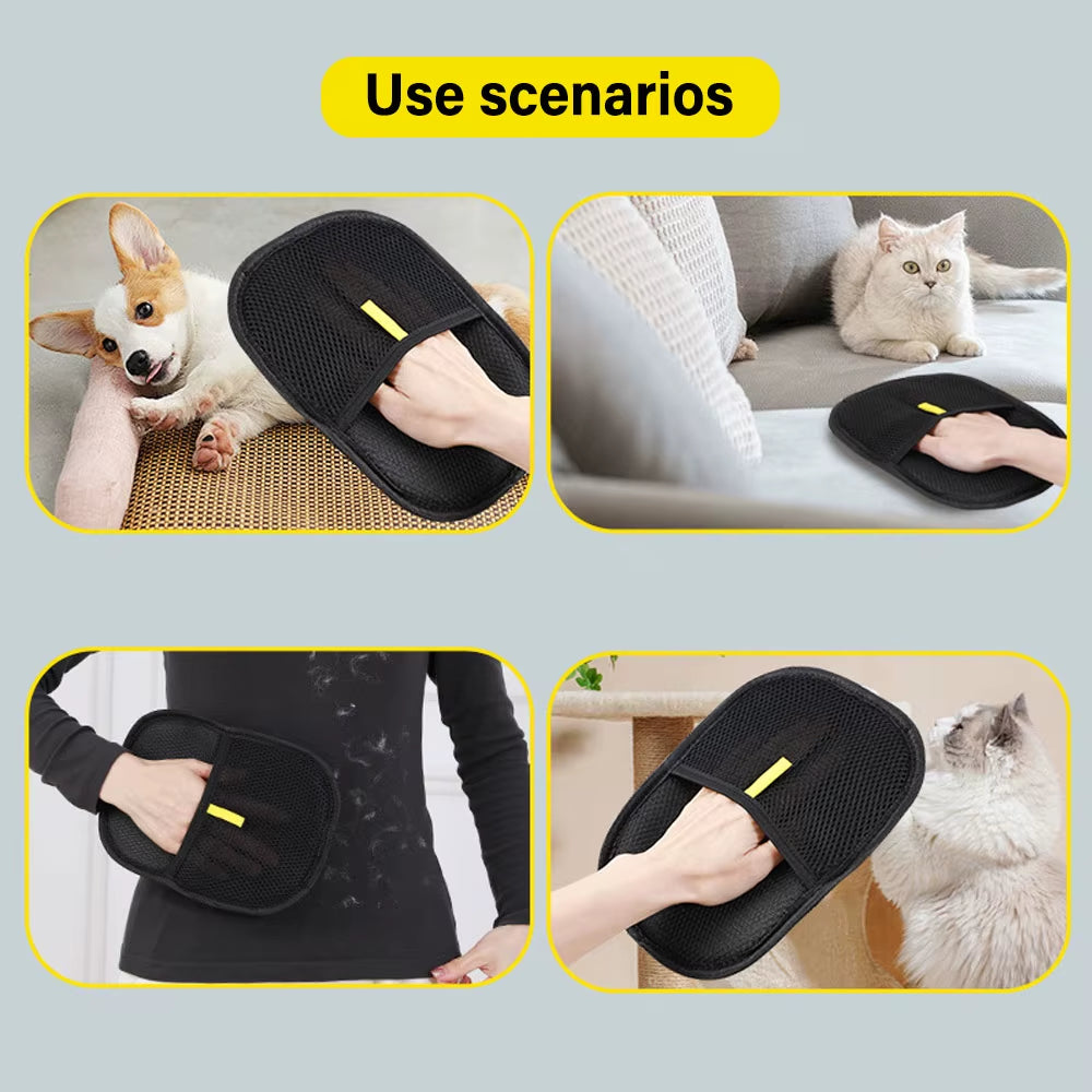 FurGone Duo Gloves – Double-Sided Electrostatic Pet Hair Removal &amp; Grooming Gloves