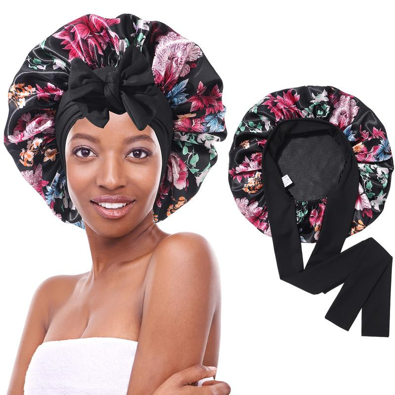 Silk-Like Satin Double-Layer Hair Cap