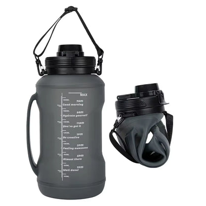 HydraFlex™ 2L Foldable Silicone Water Bottle – Ultimate Sports &amp; Outdoor Hydration