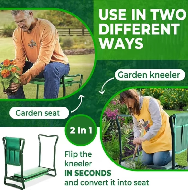 GardenMate Folding Kneeler &amp; Stool – Comfort &amp; Convenience for Every Gardener