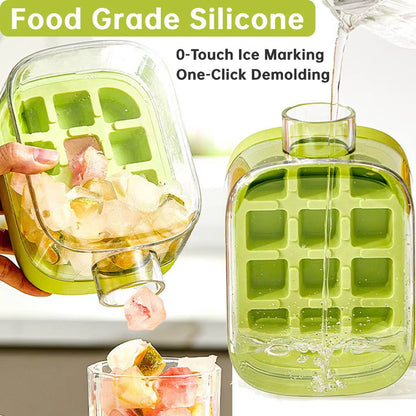 ChillSip Bottle Set – Stylish Water Bottle with Straw &amp; Zero-Contact Ice Cube Tray