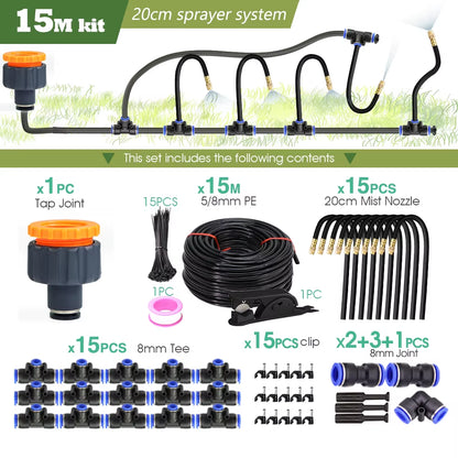 DIY 30M-5M Universal Sprayer Kit – Patio Misting &amp; Cooling System for Garden Irrigation