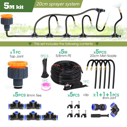 DIY 30M-5M Universal Sprayer Kit – Patio Misting &amp; Cooling System for Garden Irrigation