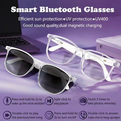 SoundSight Smart Glasses – Bluetooth Sunglasses with Built-In Earphones, UV400 Polarized Lenses &amp; Hands-Free Calling