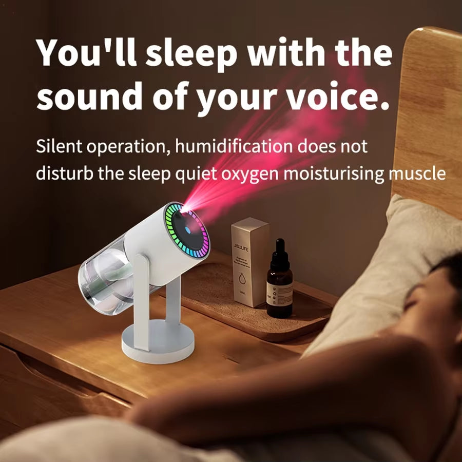 MistGlow 280ML Air Humidifier – Desktop Humidifier with Projector, Adjustable Light &amp; Auto Off for Home &amp; Office