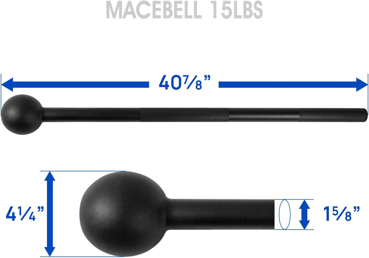 Steel Mace Bell for Strength Training, Support Full Body, Muscles, Shoulder, Grips &amp; Forearms Workouts, Stretching 5, 7, 10, 15, 20, 25, 30 LB for Woman &amp; Man
