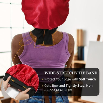 Silk-Like Satin Double-Layer Hair Cap