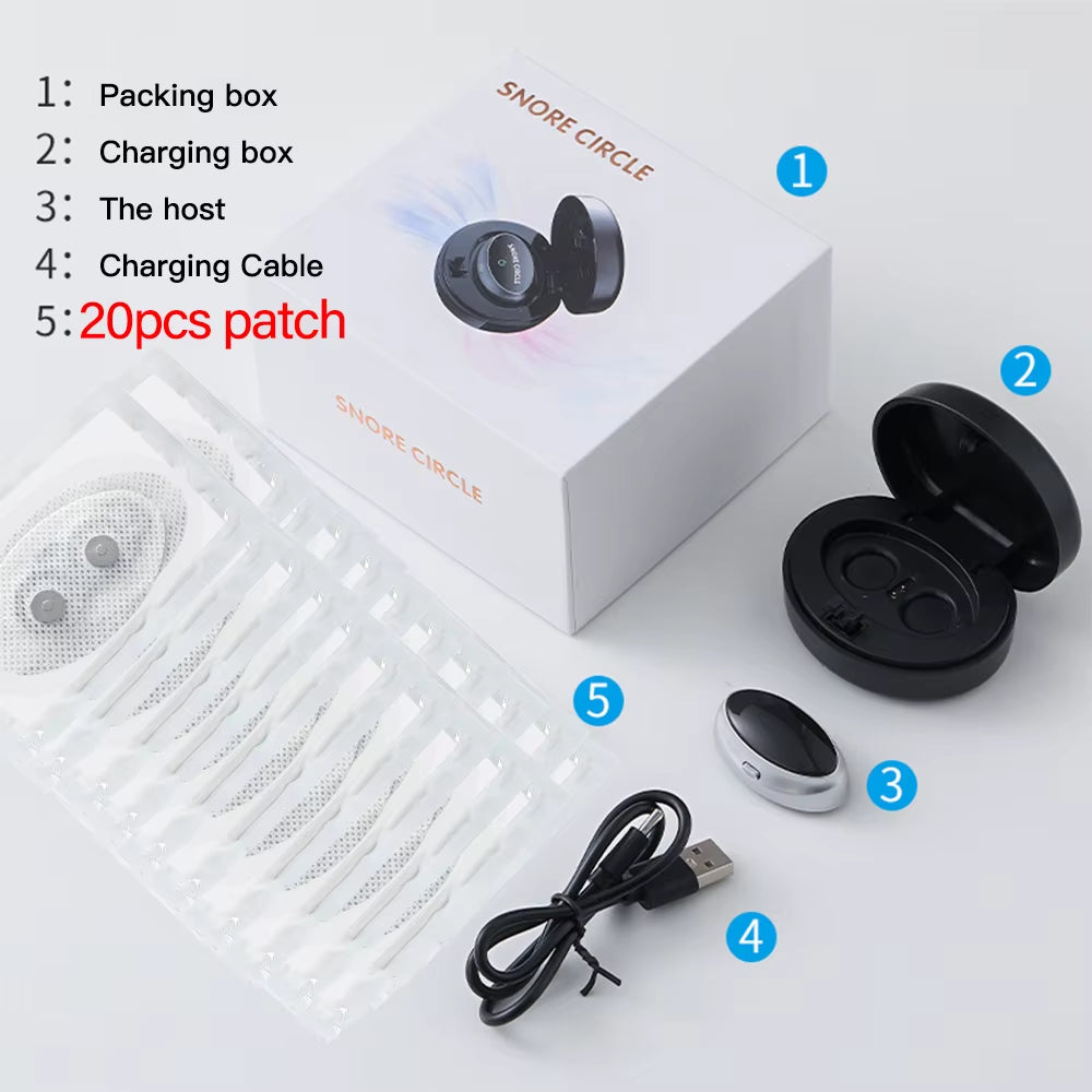 SmartSnore™ 5-Pair EMS Anti-Snoring Device – Breathe Easy, Sleep Deep