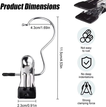 SpaceSaver 360° Rotating Boot Hanger – Portable &amp; Space-Saving Stainless Steel Clip for Closet &amp; Travel