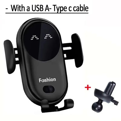 AutoGrip Wireless Car Charger – Infrared Sensor Mount &amp; Fast Charging Stand for iPhone &amp; Samsung