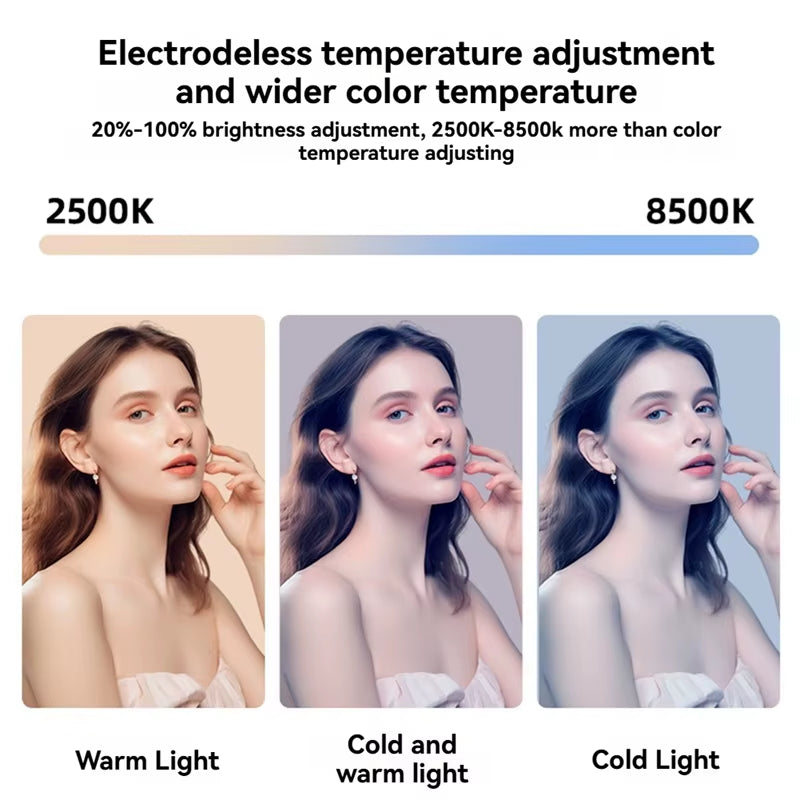 GlowPro Handheld LED Ring Light – Rechargeable Portable Fill Light for Perfect Selfies, Live Broadcasts &amp; Photography