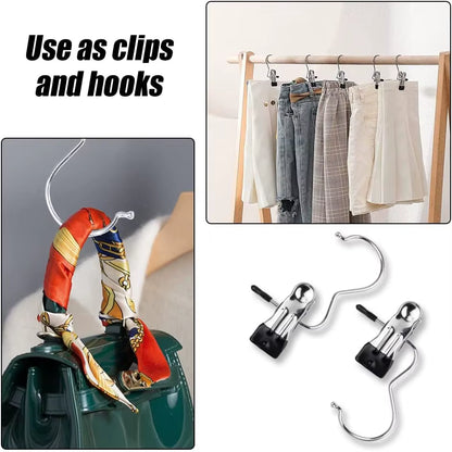 SpaceSaver 360° Rotating Boot Hanger – Portable &amp; Space-Saving Stainless Steel Clip for Closet &amp; Travel
