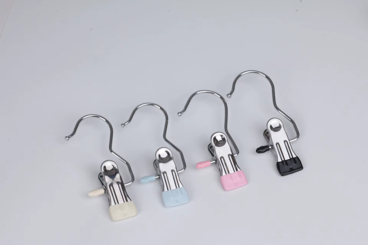 SpaceSaver 360° Rotating Boot Hanger – Portable &amp; Space-Saving Stainless Steel Clip for Closet &amp; Travel