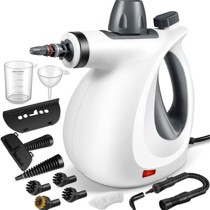 Pressurized Handheld Steam Cleaner &amp; Rechargeable Spin Scrubber