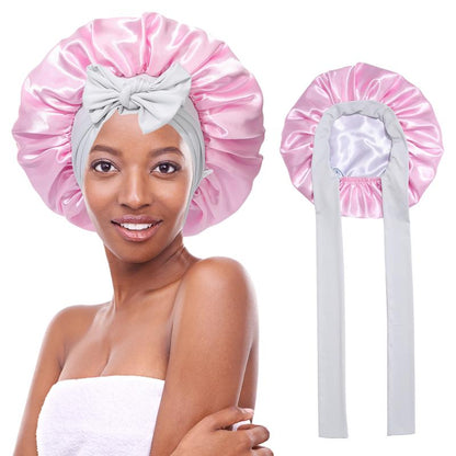 Silk-Like Satin Double-Layer Hair Cap