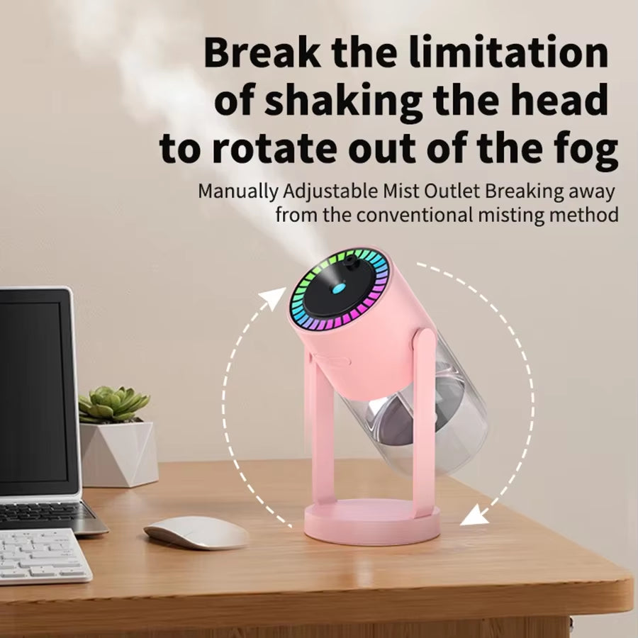 MistGlow 280ML Air Humidifier – Desktop Humidifier with Projector, Adjustable Light &amp; Auto Off for Home &amp; Office