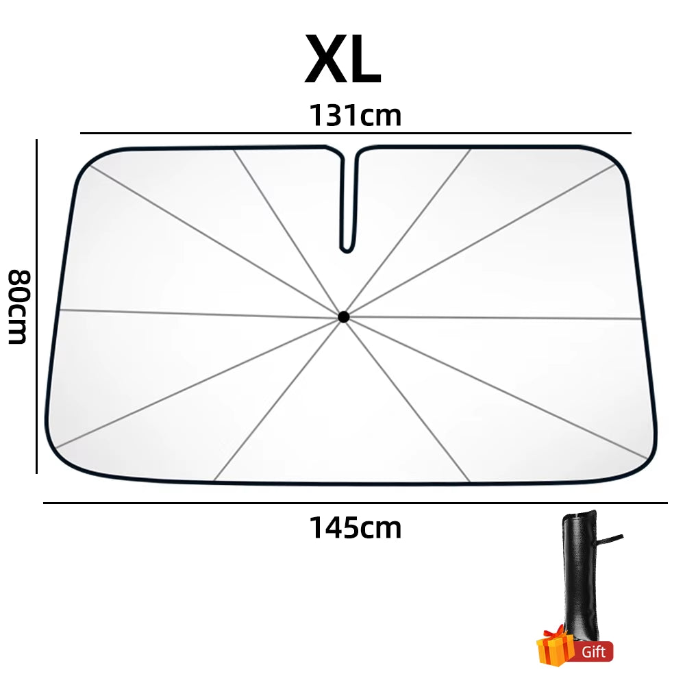 Newest Car Windshield Sunshade Umbrella with 360°Rotation Bendable Handle Front Window Sun Shade UV Protection Heat Insulation