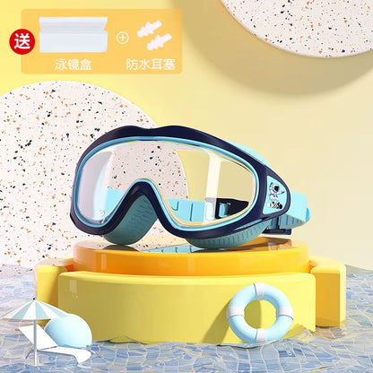 AquaChamp Kids Swim Set – Waterproof Anti-Fog Swimming Goggles &amp; Cap with Protective Case