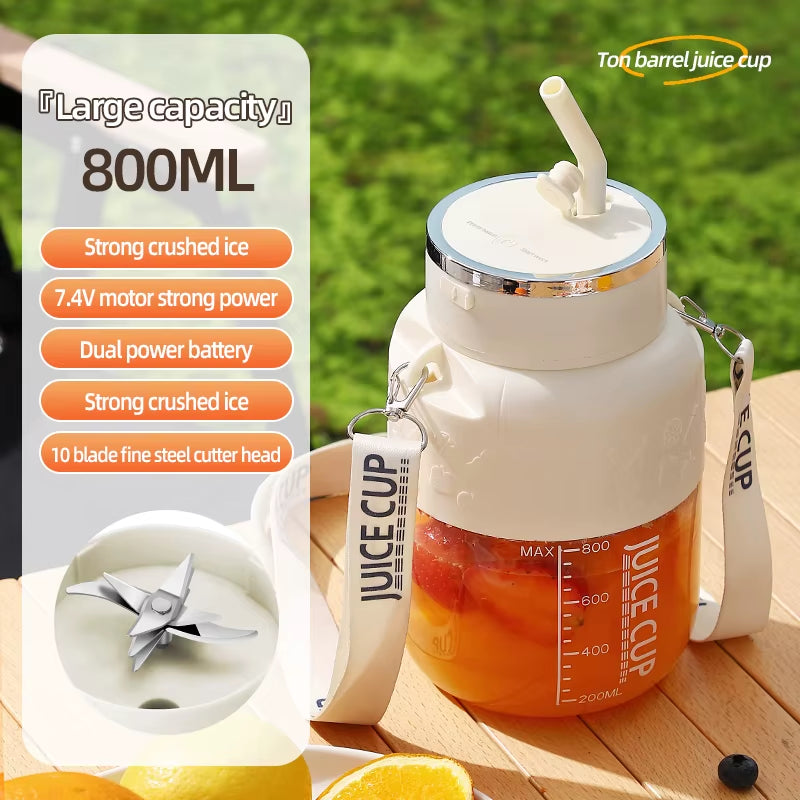 PowerJuice 800ml Electric Sports Cup – USB Rechargeable Juicer for Smoothies, Shakes, &amp; More