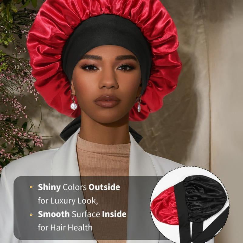Silk-Like Satin Double-Layer Hair Cap