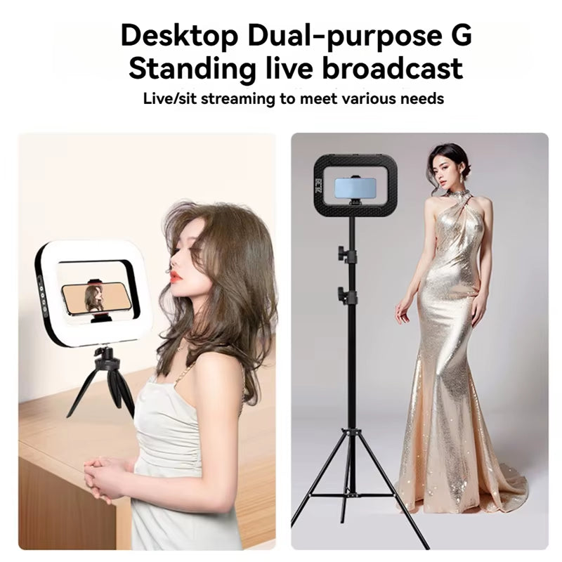 GlowPro Handheld LED Ring Light – Rechargeable Portable Fill Light for Perfect Selfies, Live Broadcasts &amp; Photography