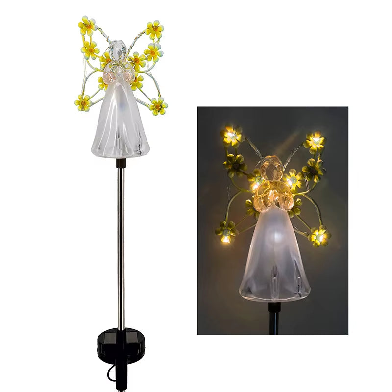 Celestial Garden Angel Lamp – Customizable Sunlight Outdoor Lighting for Your Garden
