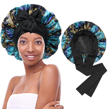 Silk-Like Satin Double-Layer Hair Cap