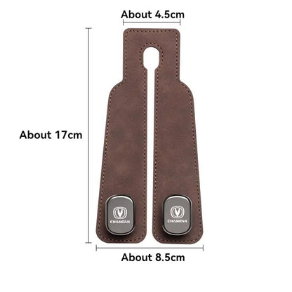 Luxury Suede Double Hook Organizer – Premium Rear Seat Backrest Hook for Changan CS Series &amp; Eado