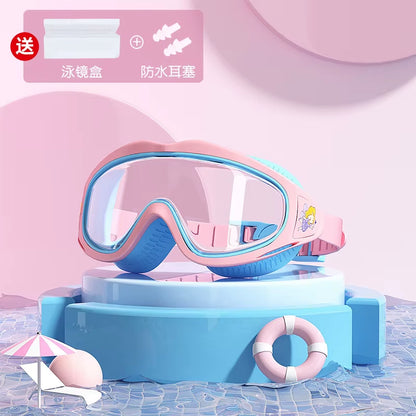 AquaChamp Kids Swim Set – Waterproof Anti-Fog Swimming Goggles &amp; Cap with Protective Case