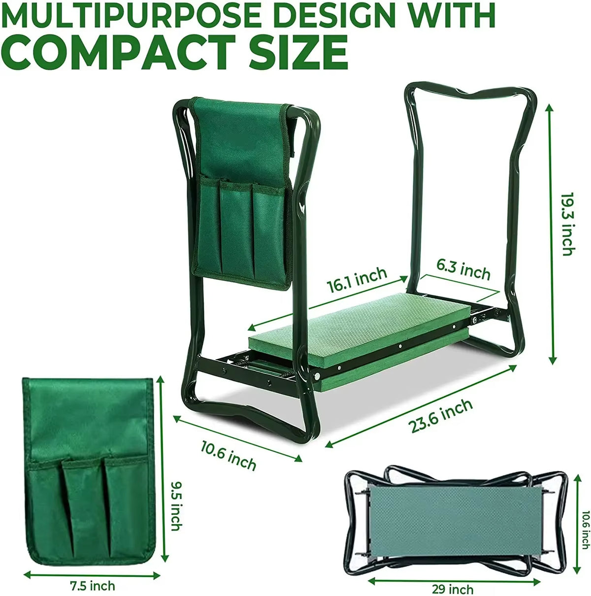GardenMate Folding Kneeler &amp; Stool – Comfort &amp; Convenience for Every Gardener