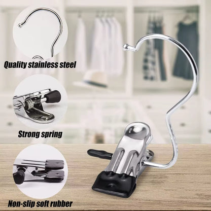 SpaceSaver 360° Rotating Boot Hanger – Portable &amp; Space-Saving Stainless Steel Clip for Closet &amp; Travel