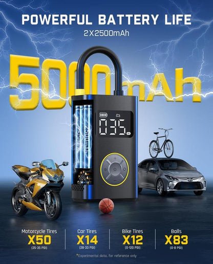 Portable Tire Inflator: Smart ON/OFF Hose Design
