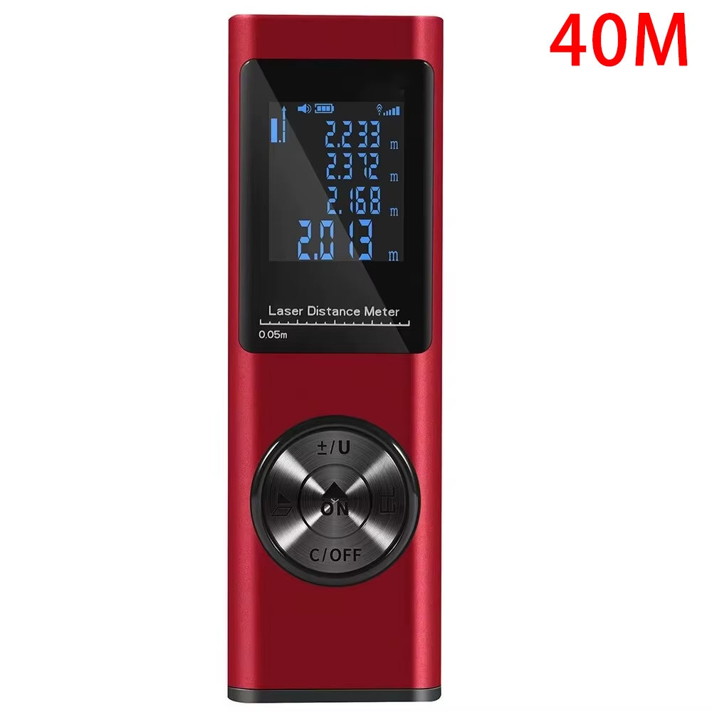 SmartMeasure 40M/60M Mini Laser Distance Meter – USB Rechargeable Handheld Rangefinder for Accurate Measurements