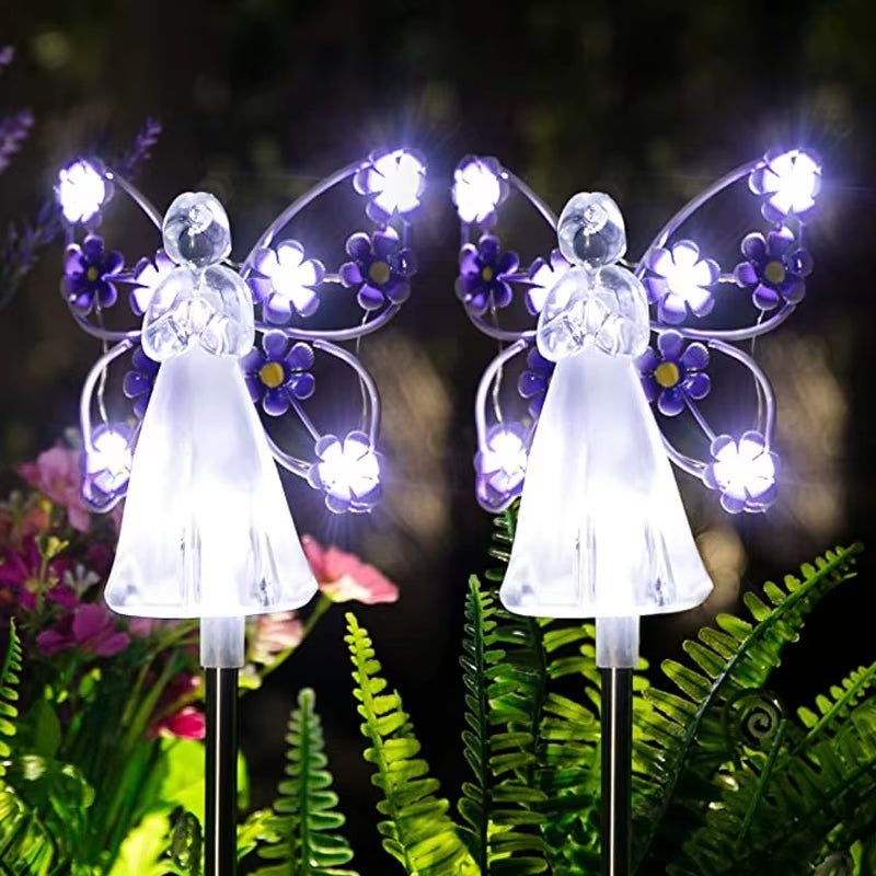 Celestial Garden Angel Lamp – Customizable Sunlight Outdoor Lighting for Your Garden