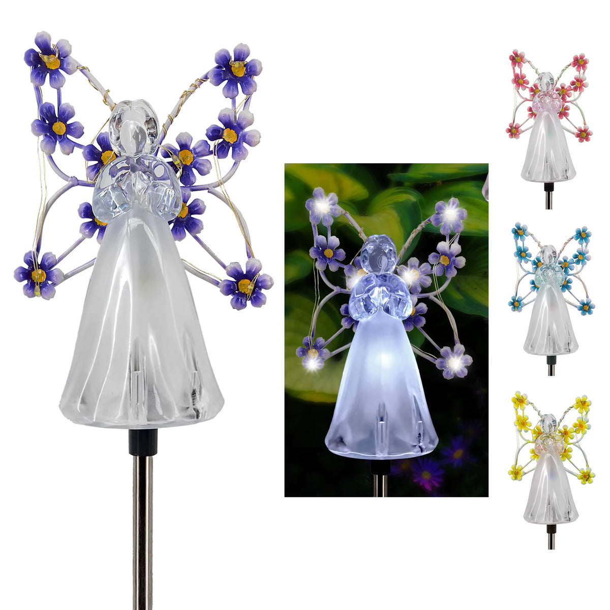 Celestial Garden Angel Lamp – Customizable Sunlight Outdoor Lighting for Your Garden