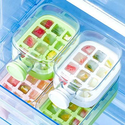 ChillSip Bottle Set – Stylish Water Bottle with Straw &amp; Zero-Contact Ice Cube Tray