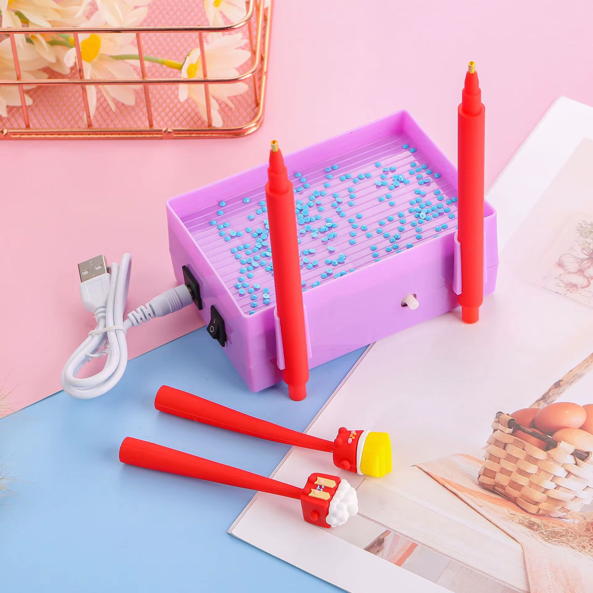 SparklePro Electric Diamond Painting Pen – Long-Lasting Vacuum Tool for Precision Crafting