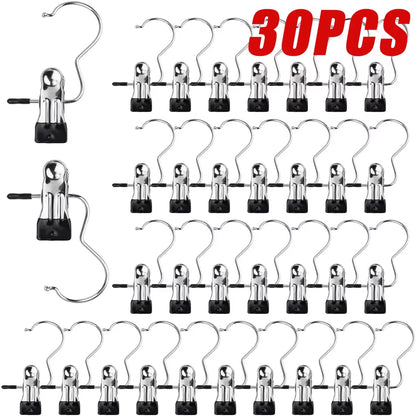 SpaceSaver 360° Rotating Boot Hanger – Portable &amp; Space-Saving Stainless Steel Clip for Closet &amp; Travel