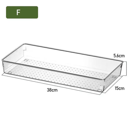 ClearNest Organizer – Transparent Anti-Scratch Drawer Storage Box for Cosmetics, Office &amp; Home