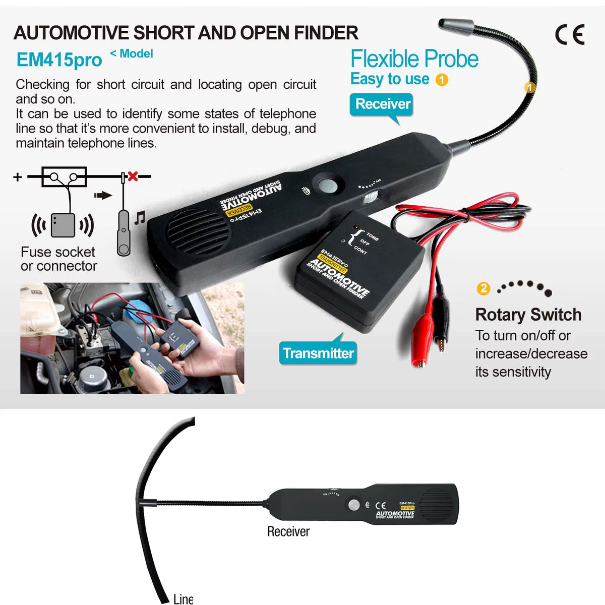 WireTrace EM415PRO – Automotive Short Circuit &amp; Open Finder Diagnostic Tool